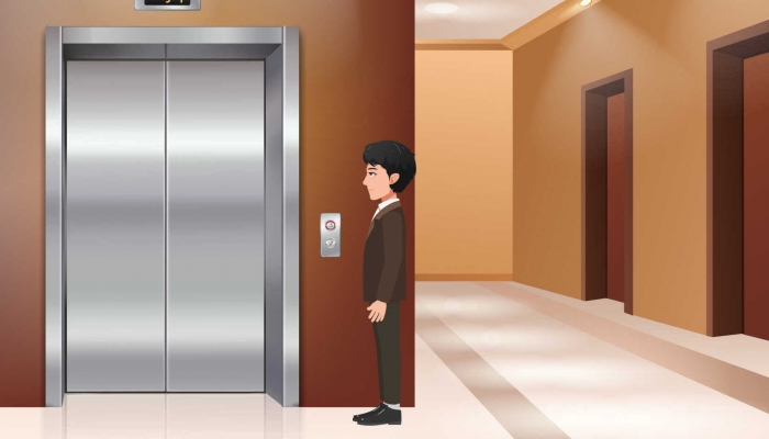 蓝色电梯安全标识牌警示牌(图1)